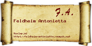 Feldheim Antonietta névjegykártya